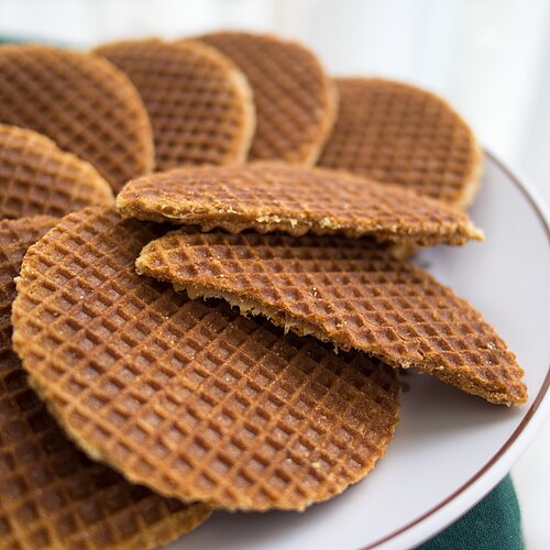 A pile of stroopwafels