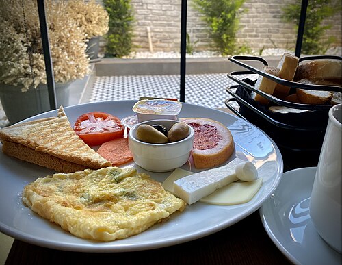 A table with a Turkish meal served in Antalya