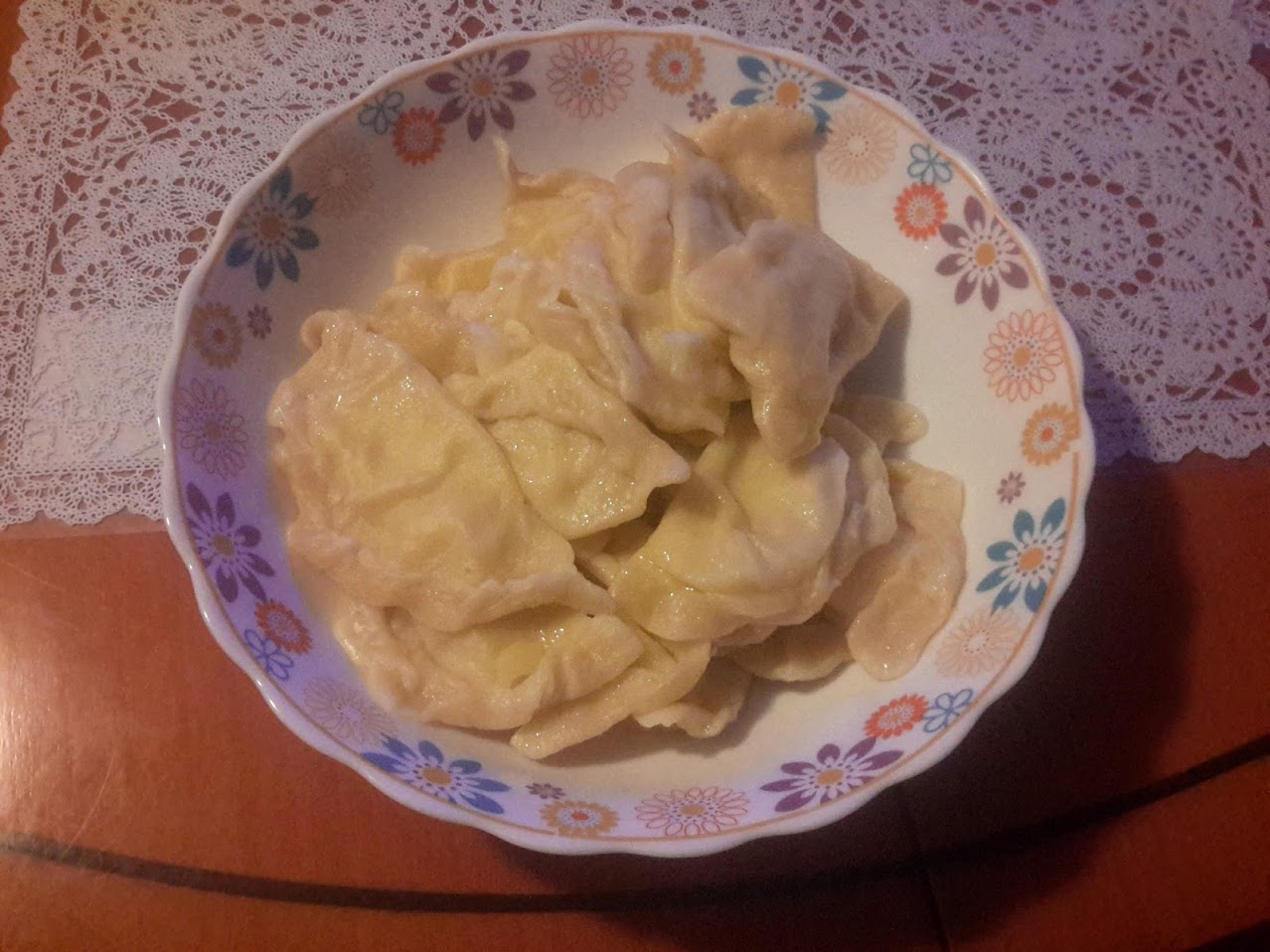 Polish pierogi dumplings served in a dish